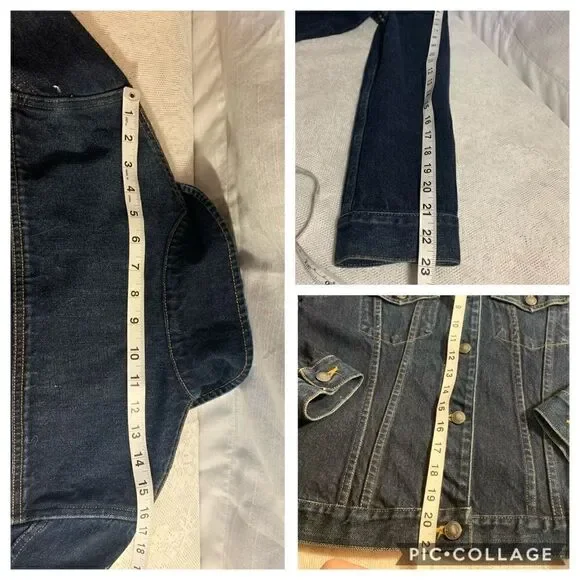 New!! Eddie Bauer dark wash jeans jacket - Picture 6 of 11